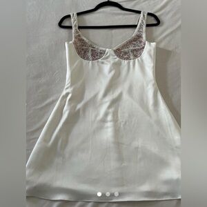 Cassandra lace cup satin minidress